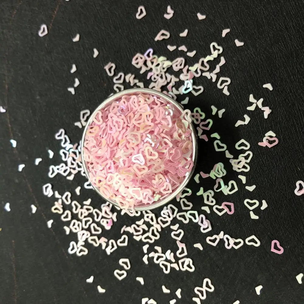 pink 10 г/упак. 4 мм Сердце блесток наполнитель DIY лук и ремесло материал ручной работы - Цвет: pink