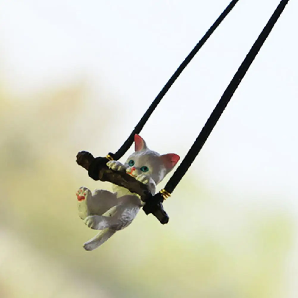 

Car Pendant Cute Resin Branch Cats Shape Rearview Mirror Pendant Ornaments Interior Hanging Decorations Decoration Crafts