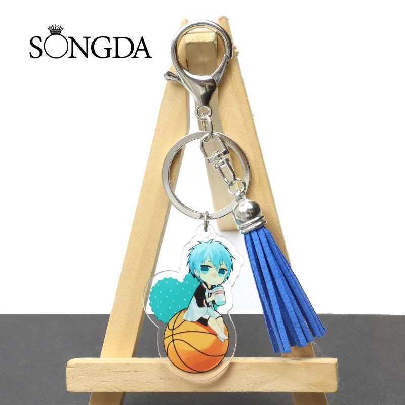 

Anime Kuroko No Basket Acrylic Keychain Kuroko Tetsuya Akashi Seijuro Double Sided Cute Figure Keyring Accessories Gift Cosplay