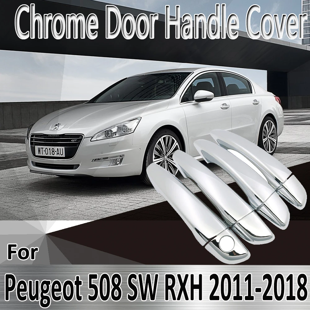 Для Peugeot 508 SW RXH 2011 ~ 2018 2012 2013 2014 Стайлинг наклейки украшение хромированная Дверная