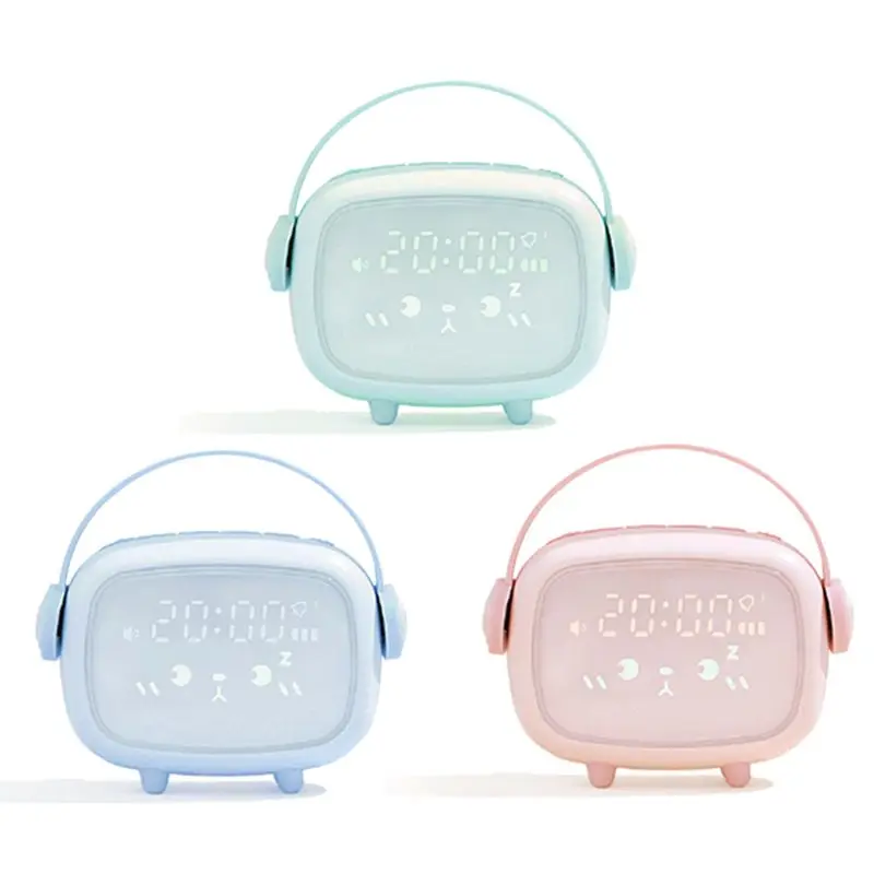 

Kids Cute Digital Alarm Clock with Night Light Table Wake Up Clocks Home Decor