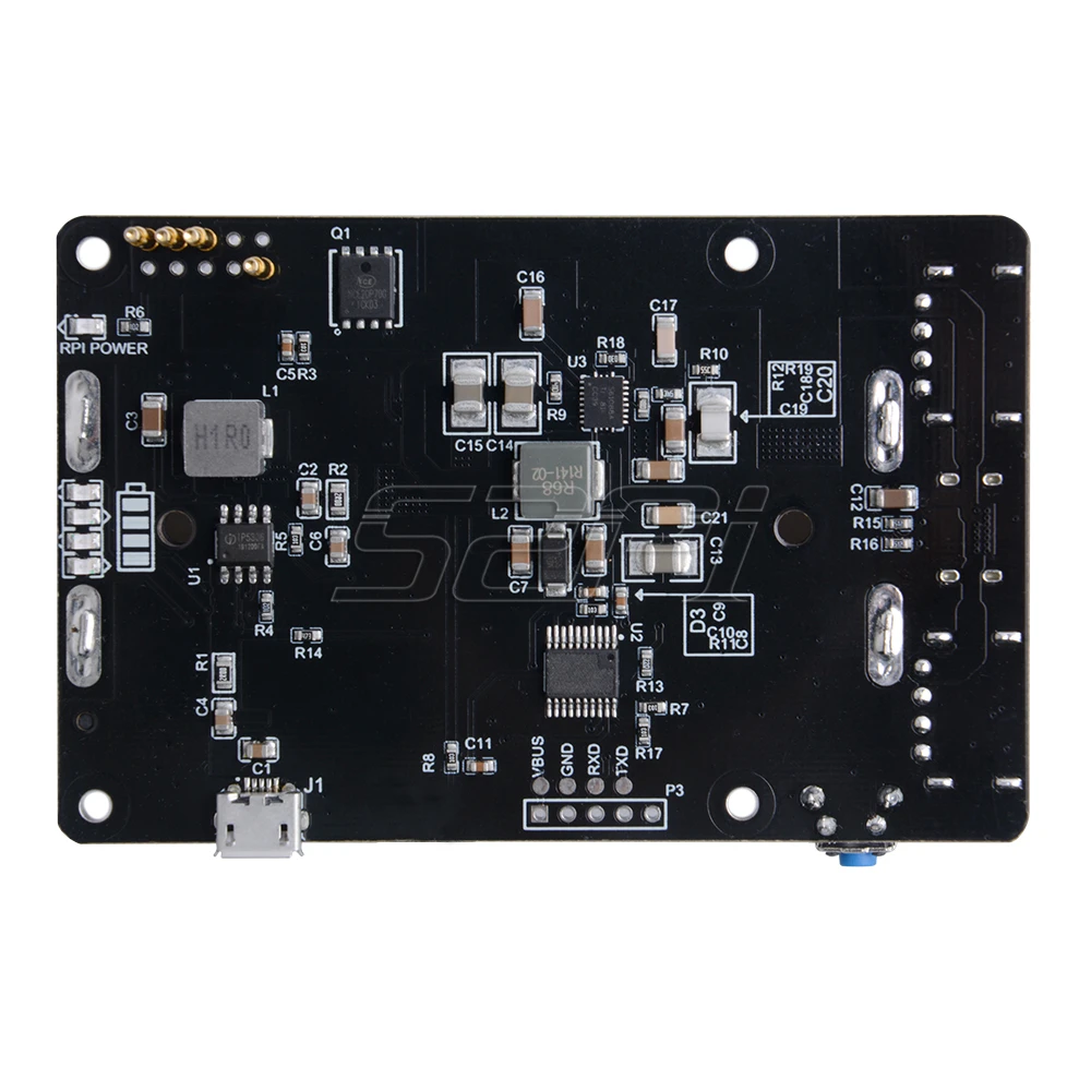52Pi 18650 UPS Pro устройство питания расширенное два порта USBA для Raspberry Pi 4 B/3B+/3B, не включает аккумулятор 18650