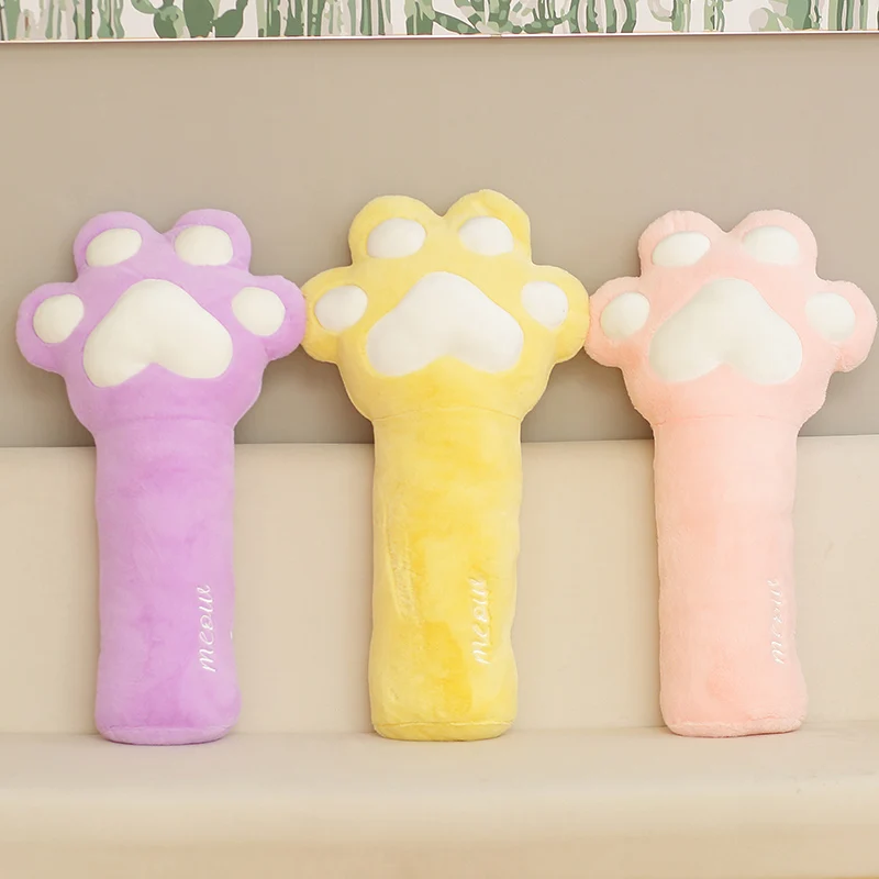 

70cm creative super cute cat's claw strip pillow toys home sofa cushion soft body simulation rabbit fur soft padding juguetes ni