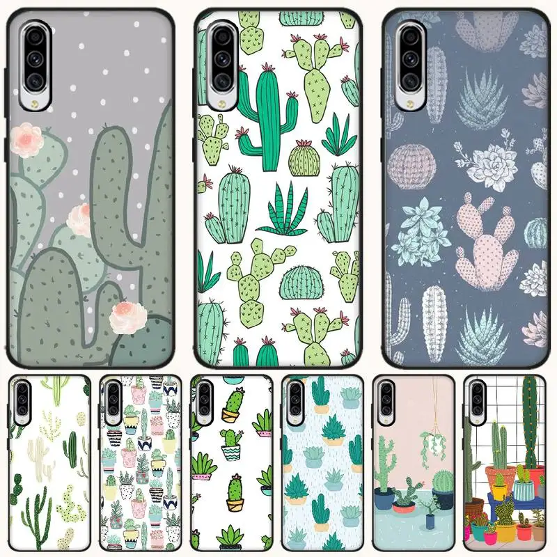 ByLoving кактус зеленый Мягкий Силиконовый ТПУ чехол для телефона Samsung A10 20 30 40 50 70 10S 20S