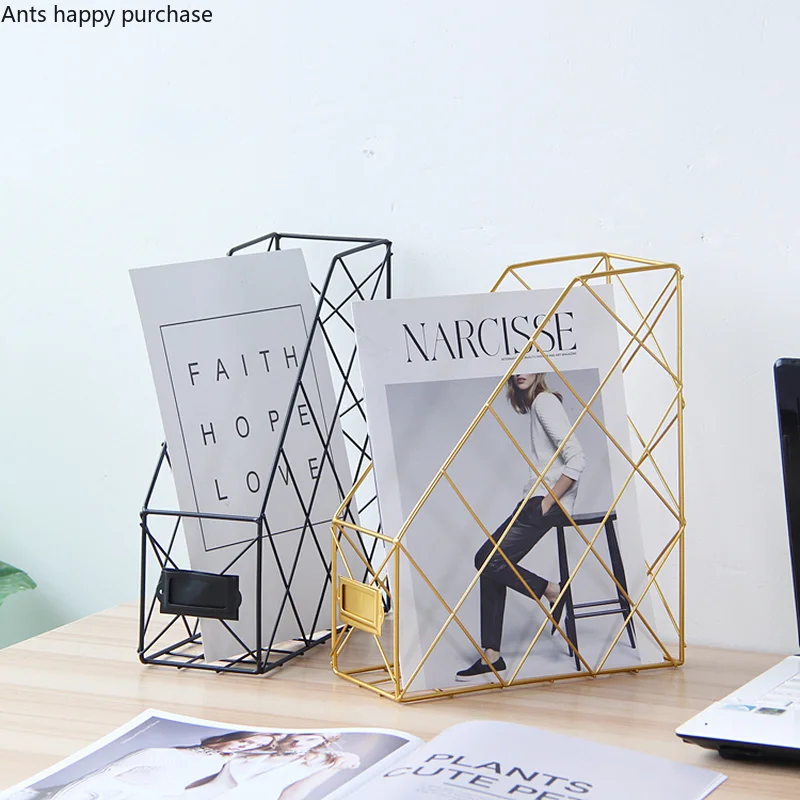 Скандинавский Железный художественный журнал офисная коробка для хранения