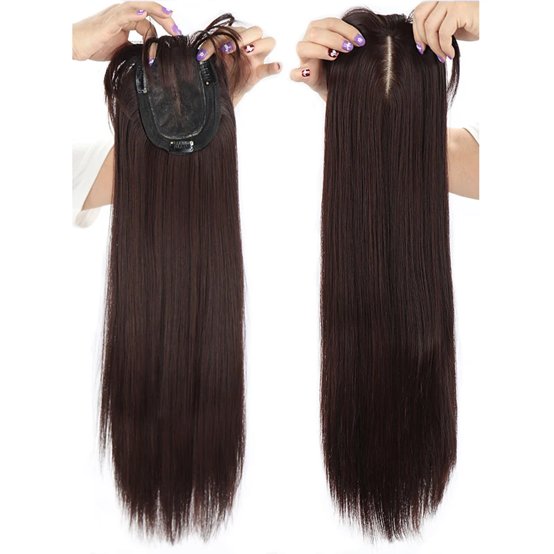 Длинные Синтетические заколки для волос прямые волосы с челкой женщин