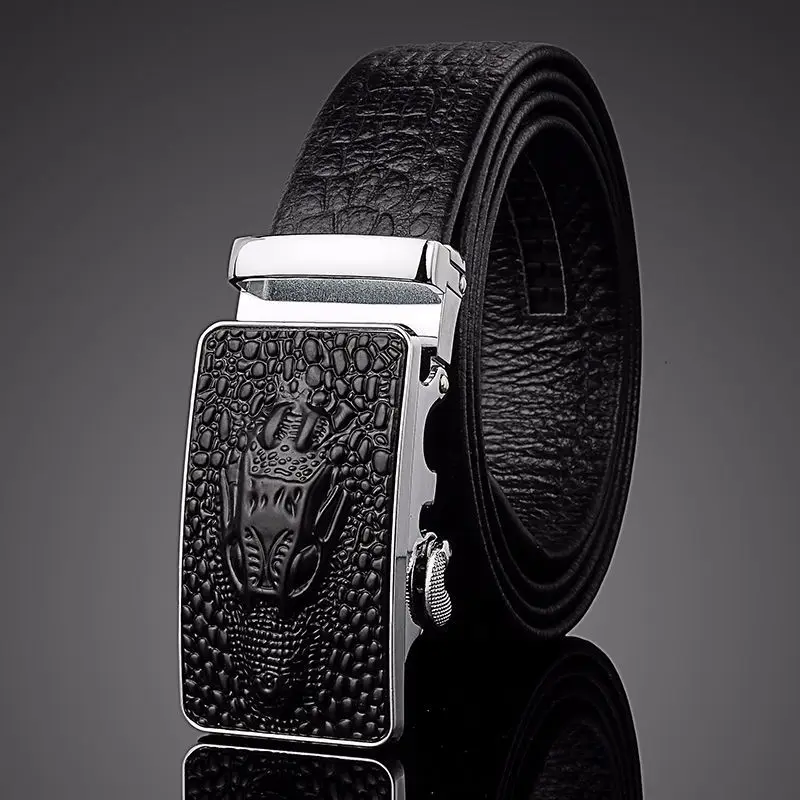 Ремень мужской из натуральной воловьей кожи с автоматической пряжкой NS48 |