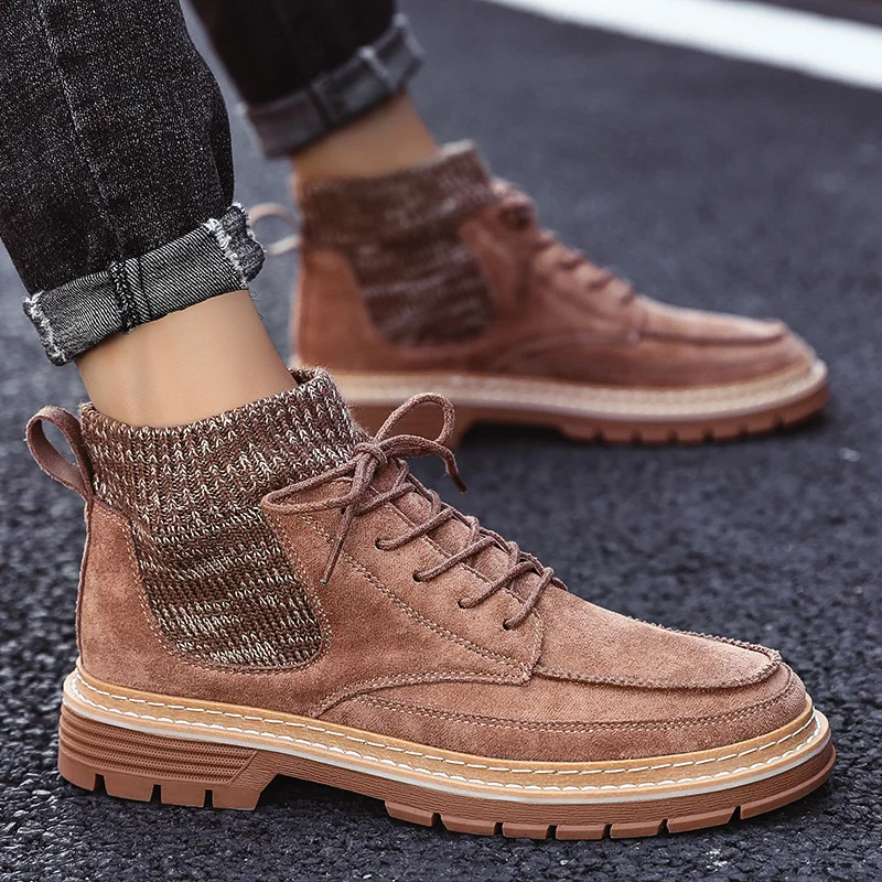 2019 Осенняя мужская обувь на зиму женские ботильоны повседневные ботинки из