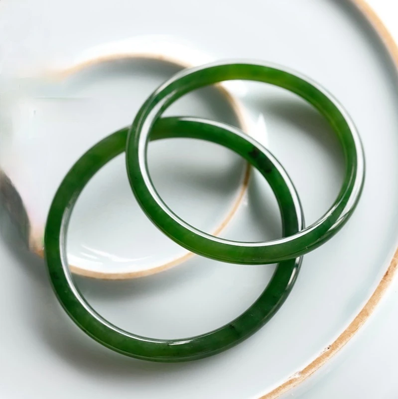 

Новый женский браслет TT из яшмы с круглым стержнем и двойным плетением, Женский нефритовый браслет из хэтяня, простое Нефритовое ювелирное ...