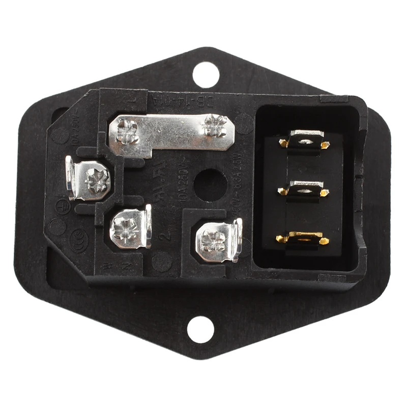 Черный пластиковый корпус AC 250V 15A 3 P C14 Разъем питания w кулисный
