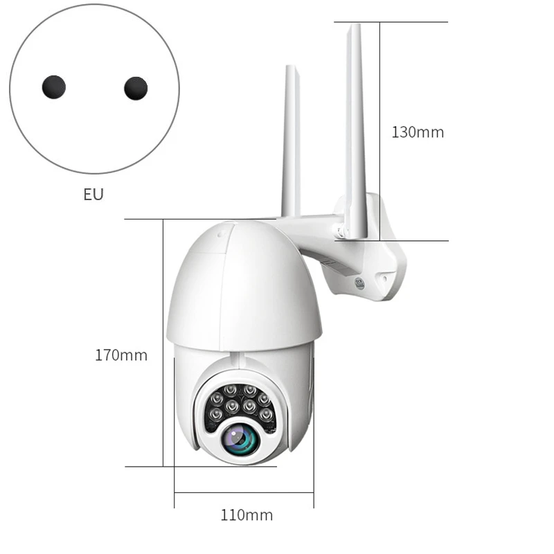 1080P HD PTZ IP камера беспроводной Wifi Открытый скоростной купол водонепроницаемый