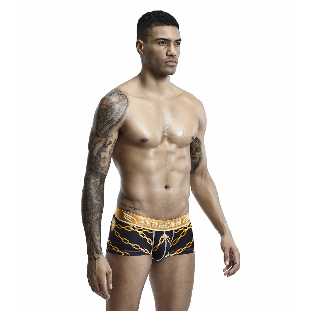 SEOBEAN Men Boxers Underwear Sexy Comfortable Breathable Underpants Male Boxer | Мужская одежда