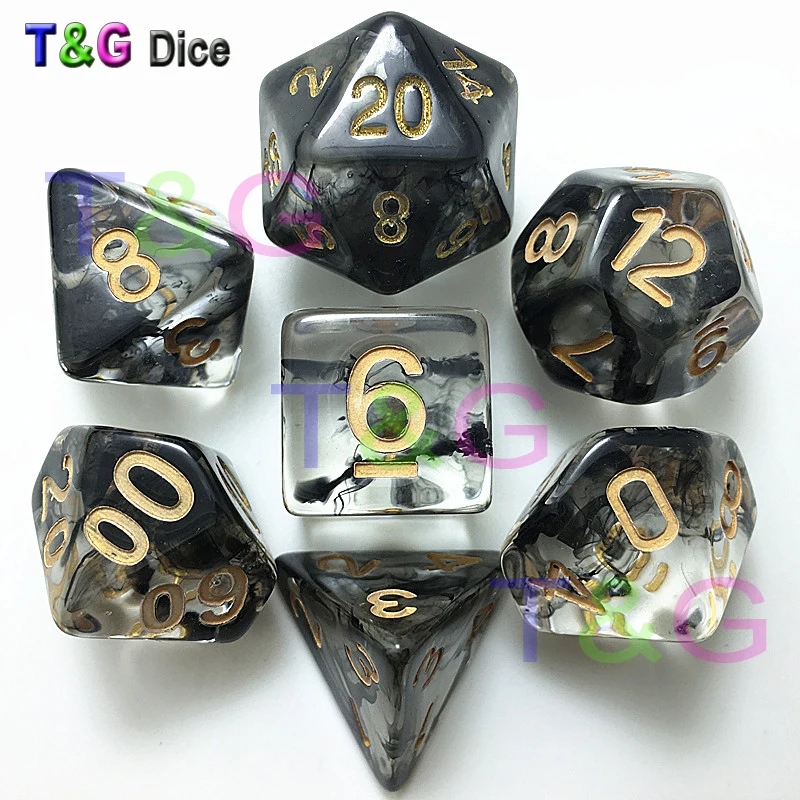 Абсолютно новый набор из 7 многогранных костей для игры D &amp d plus | Спорт и