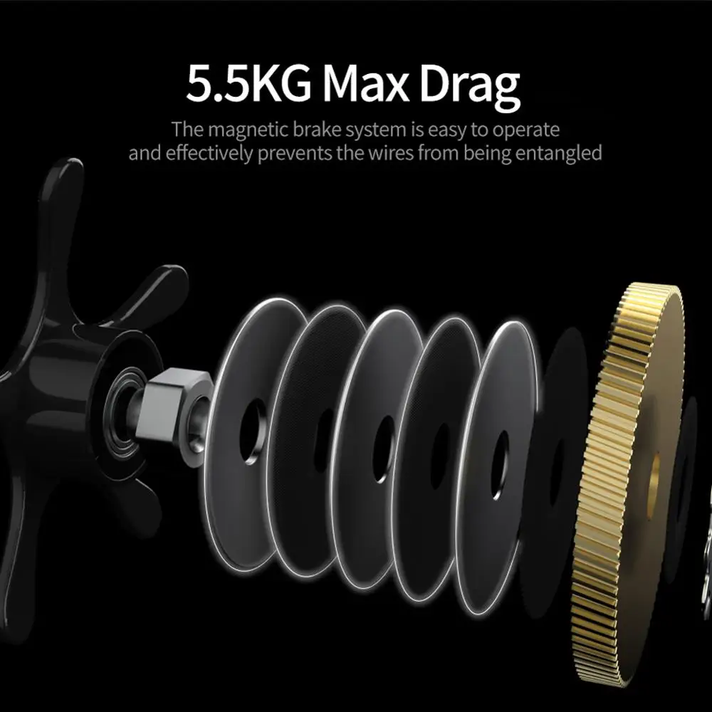 Высокоскоростная катушка для заброса приманки BF2000 передаточное число 7 2: 1 12 +