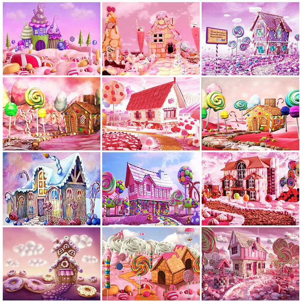 

EverShine алмазная живопись, полная квадратная картина, искусственный пейзаж, мозаика, изображение конфет, ручная работа, хобби