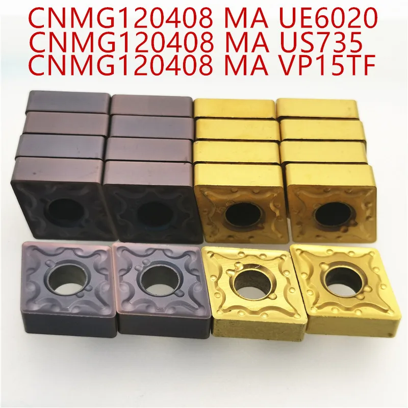 Токарный инструмент CNMG120404 CNMG120408 VP15TF/UE6020/US735 внешний токарный инструмент твердосплавная вставка cnmg120404/08 фрезерная вставка MA