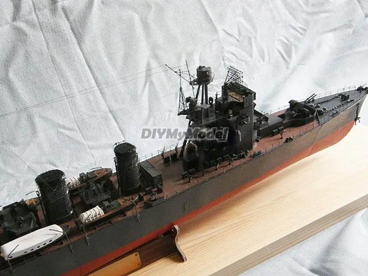 Diymymodel-rompecabezas japon&eacute;s IJN Isuzu light cruiser 1:200, BRICOLAJE, manualidades, Kit de papel, hecho a mano juguete, regalo, utillaje de pel&iacute;cula-3