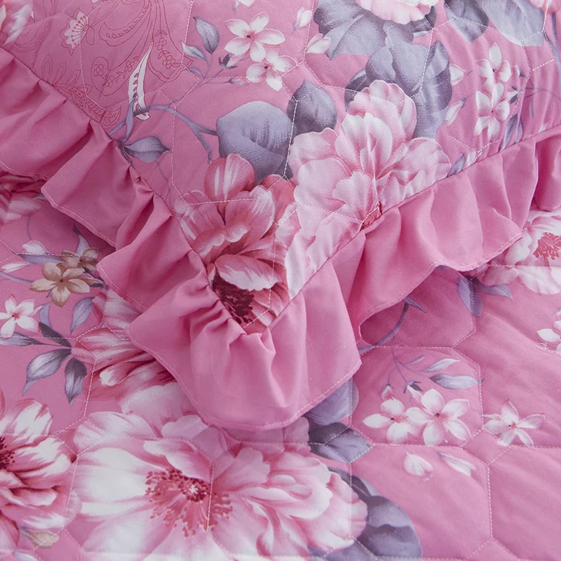 Новая романтическая двухслойная стеганая кровать юбка утолщенное шлифовальное