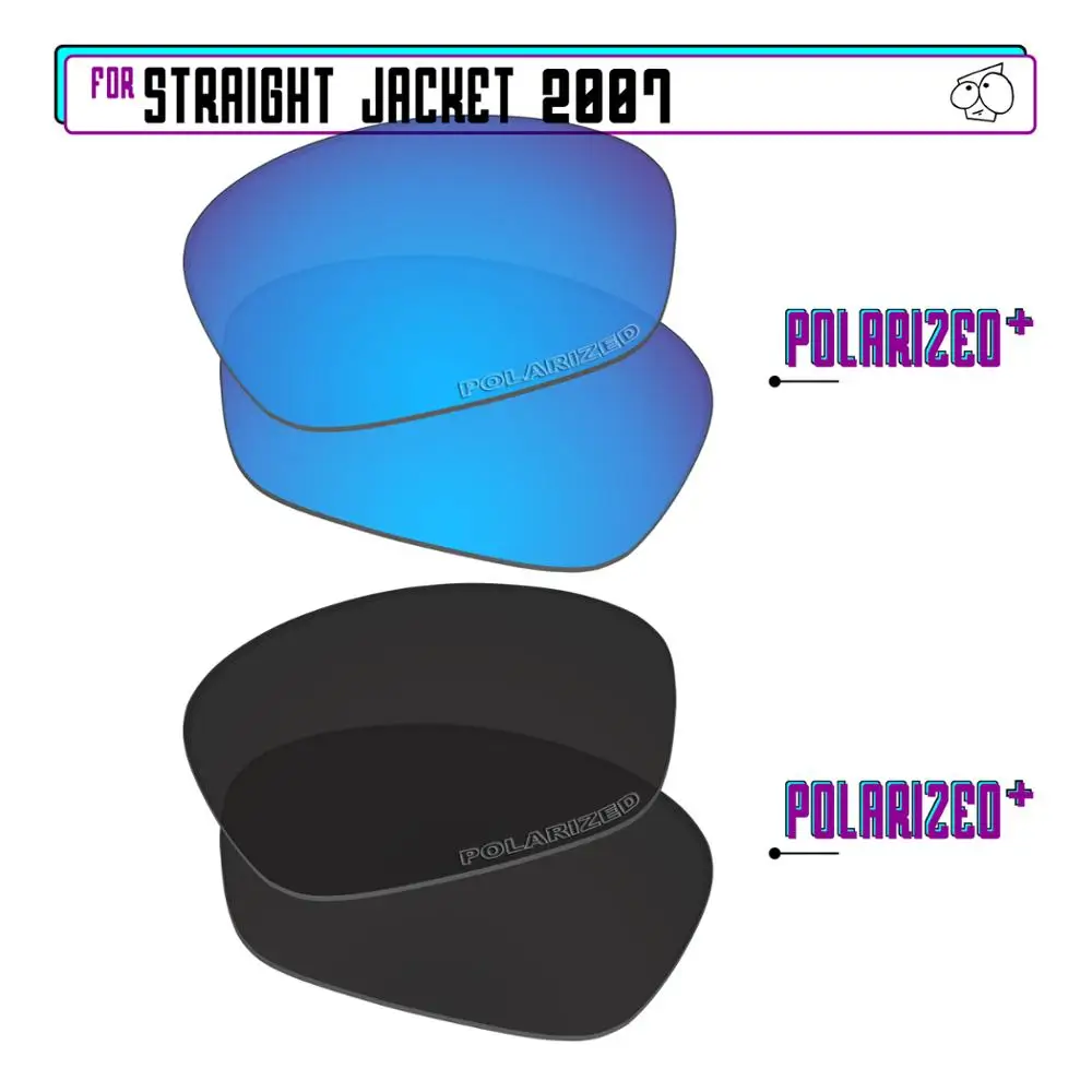 EZReplace Polarized Replacement Lenses for - Oakley Straight Jacket 2007 Sunglasses - BlackPPlus-BluePPlus