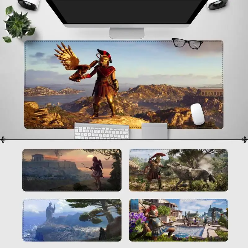 

Коврик для мыши для девочек assassins creed odyssey, компьютерный Настольный коврик для ноутбука, большой игровой коврик для мыши для Overwatch/CS GO