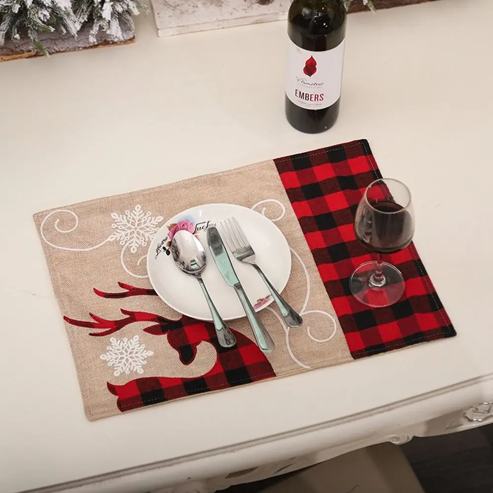 

Non Slip Dining Table Pads Party Supplies New Year Home Decoration Table Mats Xmas Ornaments Christmas Placemats