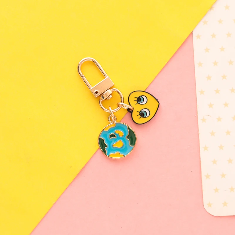 1 шт. оригинальный ins космонавты и ракеты земля креативный милый брелок для ключей