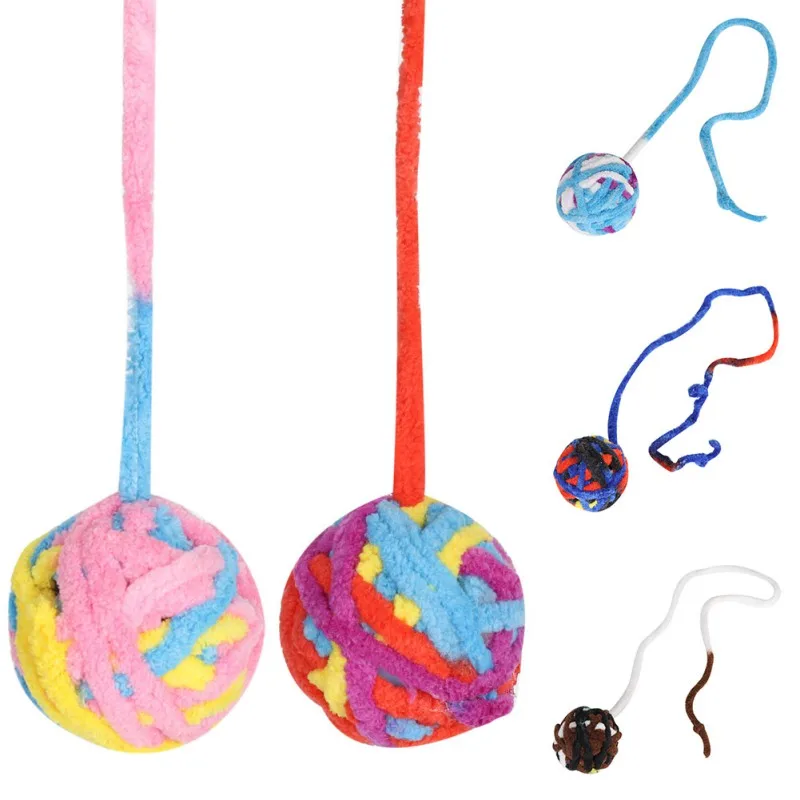 5 комплектов плетеная трость из ротанга Красочные Кошки Колокольчик для котенка