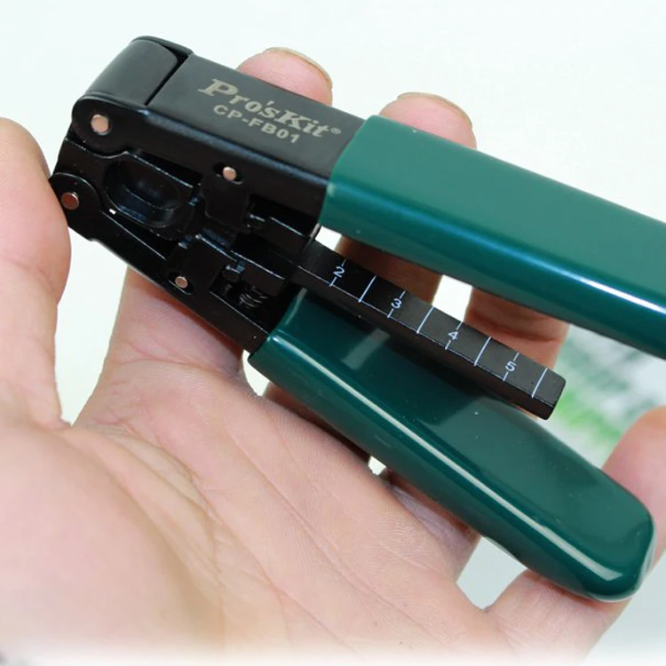 Original Pro'sKit CP-FB01 FTTH Drop Cable Stripper Optical Fiber Wire Stripping Tools