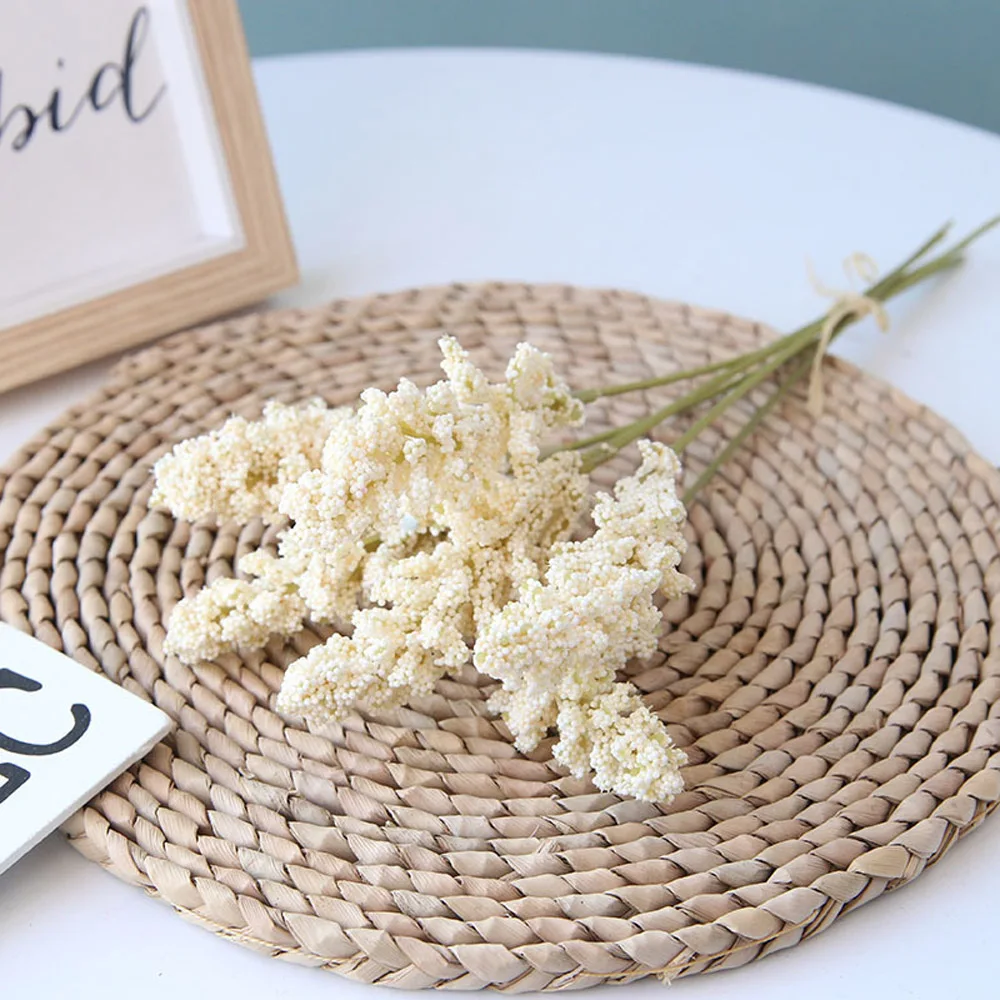 6 шт. искусственные Ванильные мини пены ягоды Спайк цветы букет для дома растение