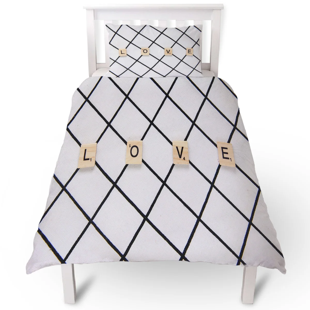 День Святого Валентина искусство любовь сетка Пододеяльник подушка чехол