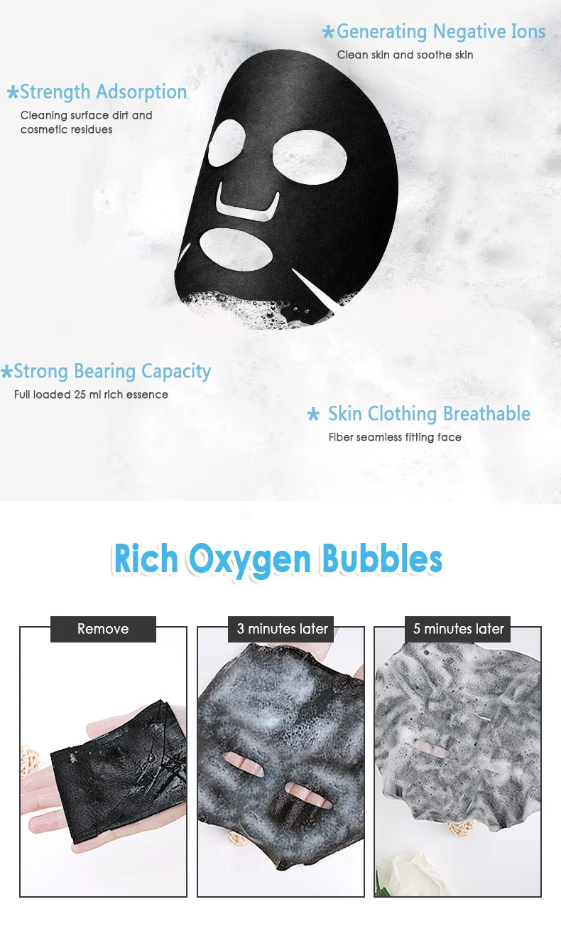 4 шт. увлажняющая маска для лица с эффектом пузырьков|Праймер| |