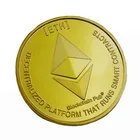 Памятная монета эфириума, децентрализованная платформа ETH, которая управляет умными контрактами, Золотая Серебряная медаль, коллекция блокнота, паба