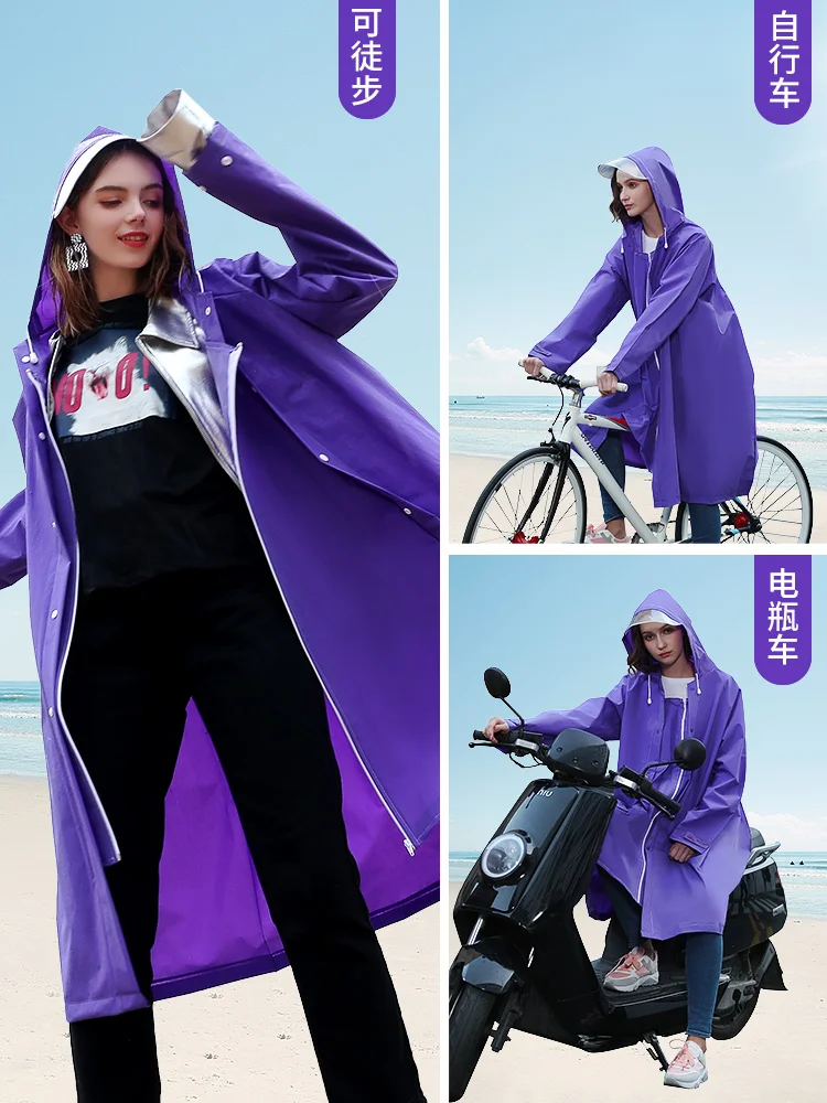 Водонепроницаемый нейлоновый плащ длинный непромокаемый многоразовый дождевик