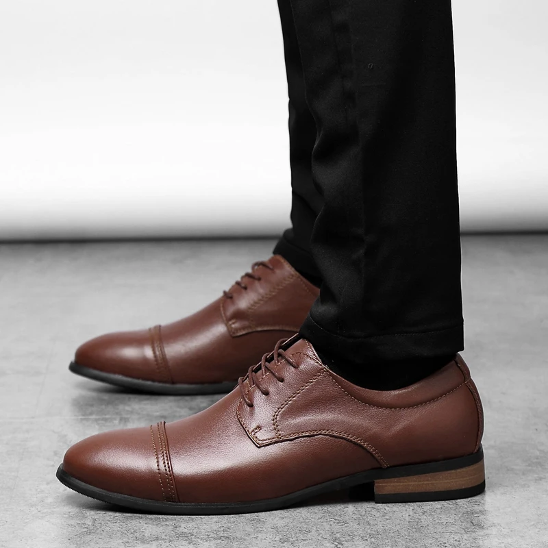 

Plus Size 48 Fashion Men Casual Shoes Luxury Zapatos Hombre Classic Genuine Leather Flats Male Formal Oxford Dress Shoes