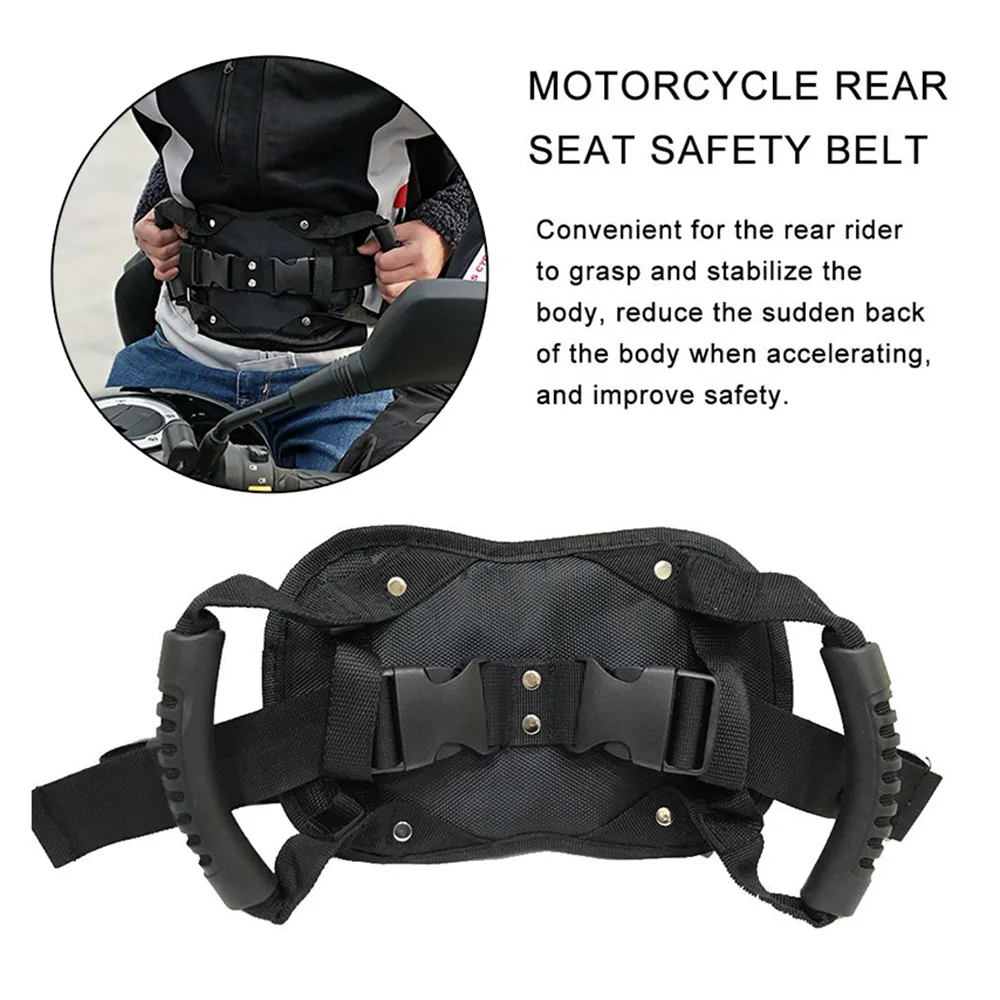 

Motorcycle Safety Belt Rear Seat Passenger Grip Grab Handle Adjustable Non-Slip Strap Universal Motorcycle Seat Strap