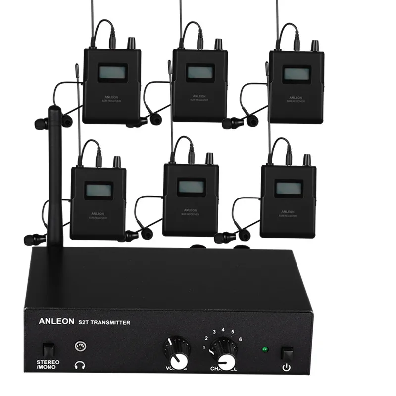 Original para o Sistema Ultraelevada de Anleon Sistema do Monitor 100-240v do Monitor sem Fio da Frequência Estereofônico Estágio Digital Profissional In-ear 670-680mhz s2