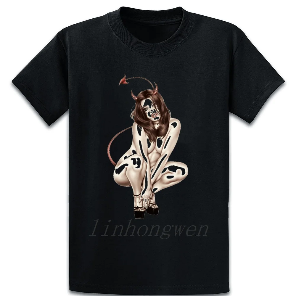 

Cute Devil T Shirt Letters Summer Style Fitness Authentic Character Short Sleeve Outfit S-5xl Shirt