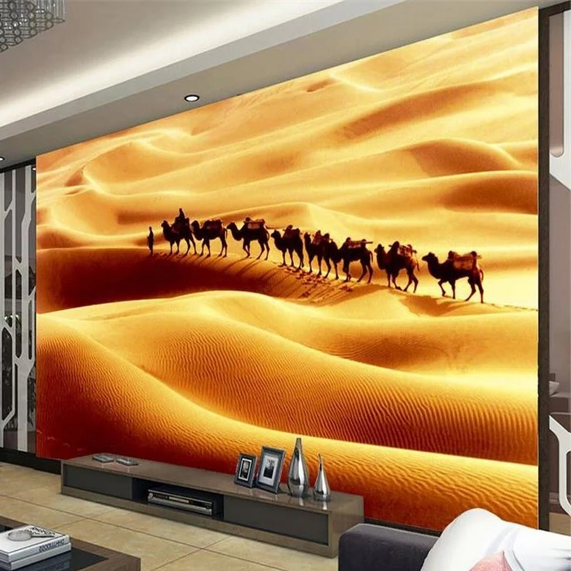 Фотообои Diantu 3D настенная бумага с изображением прогулок по пустыне верблюда
