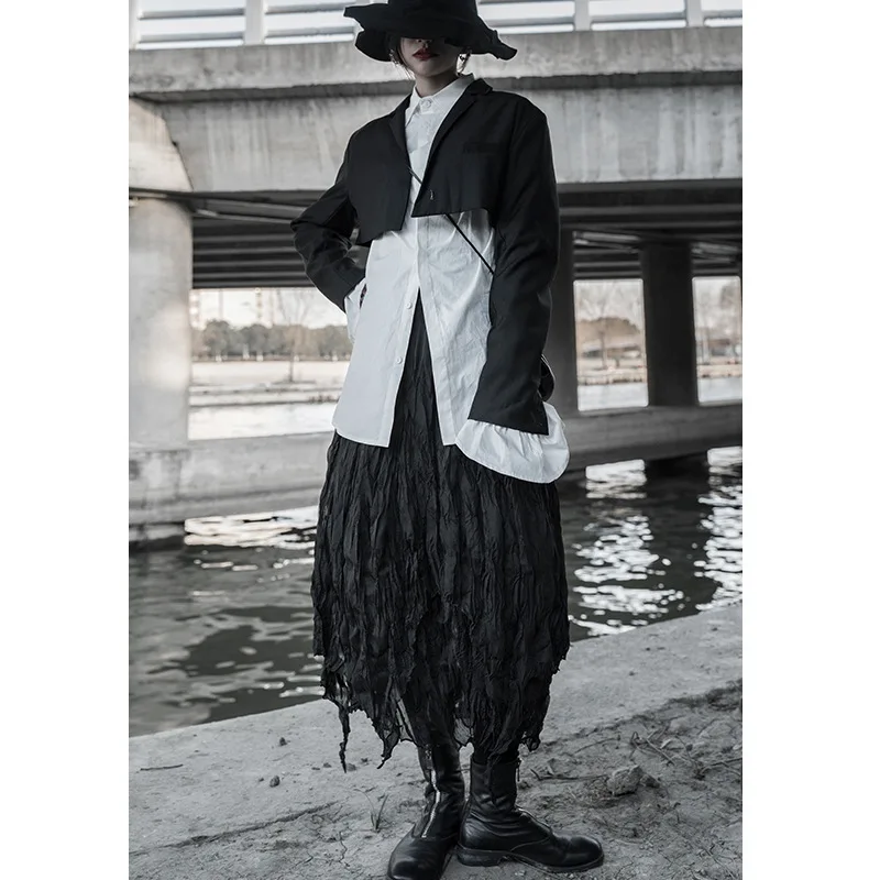 Юбка женская плиссированная средней длины с эластичным поясом Y2k |