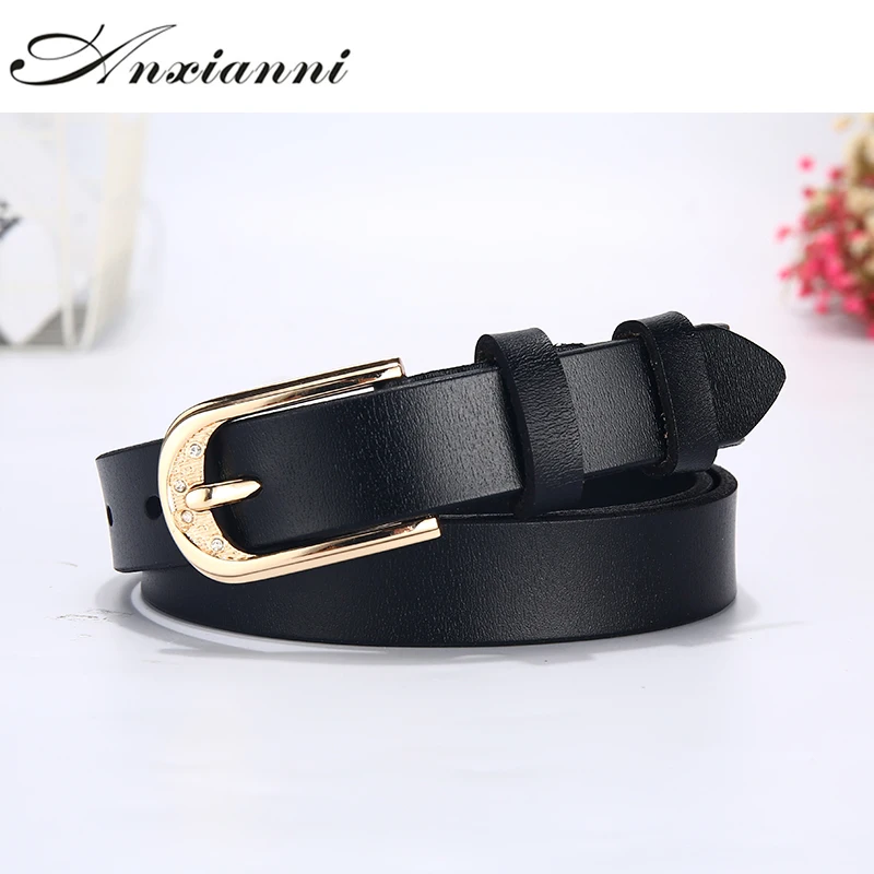 Anxianni women's Brand belt pin buckle designer luxury shoulder strap new casual business belt Width 2.8 cm