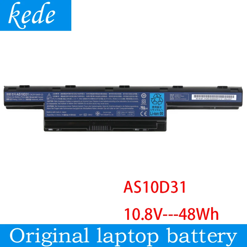Kede Оригинальный аккумулятор для ноутбука Acer Aspire V3 5741 5742 5750 5560G 5741G 5750G AS10D31 AS10D51 AS10D61