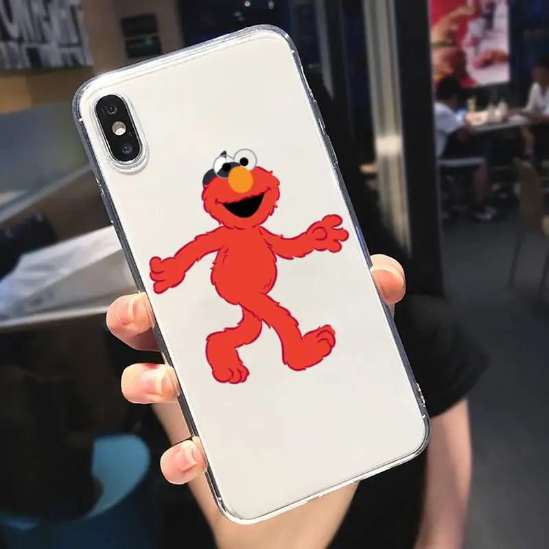 

Lovely Ins Sesame Street Cookie Phone Case Transparent soft For iphone 5 5s 5c se 6 6s 7 8 11 12 plus mini x xs xr pro max