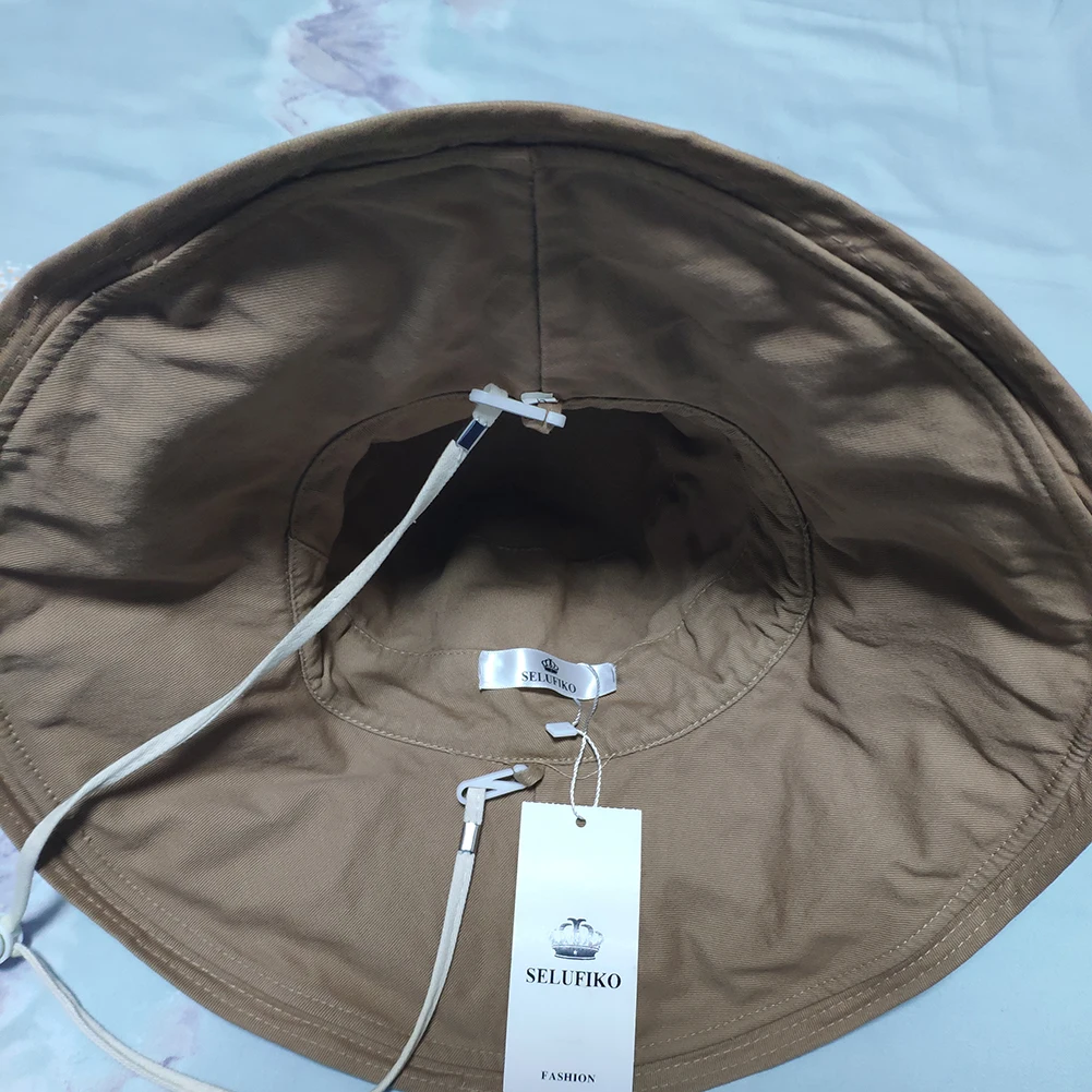 

SELUFIKO Caps being headwear Summer Big Brim Female Korean Style Trendy Sun Hat
