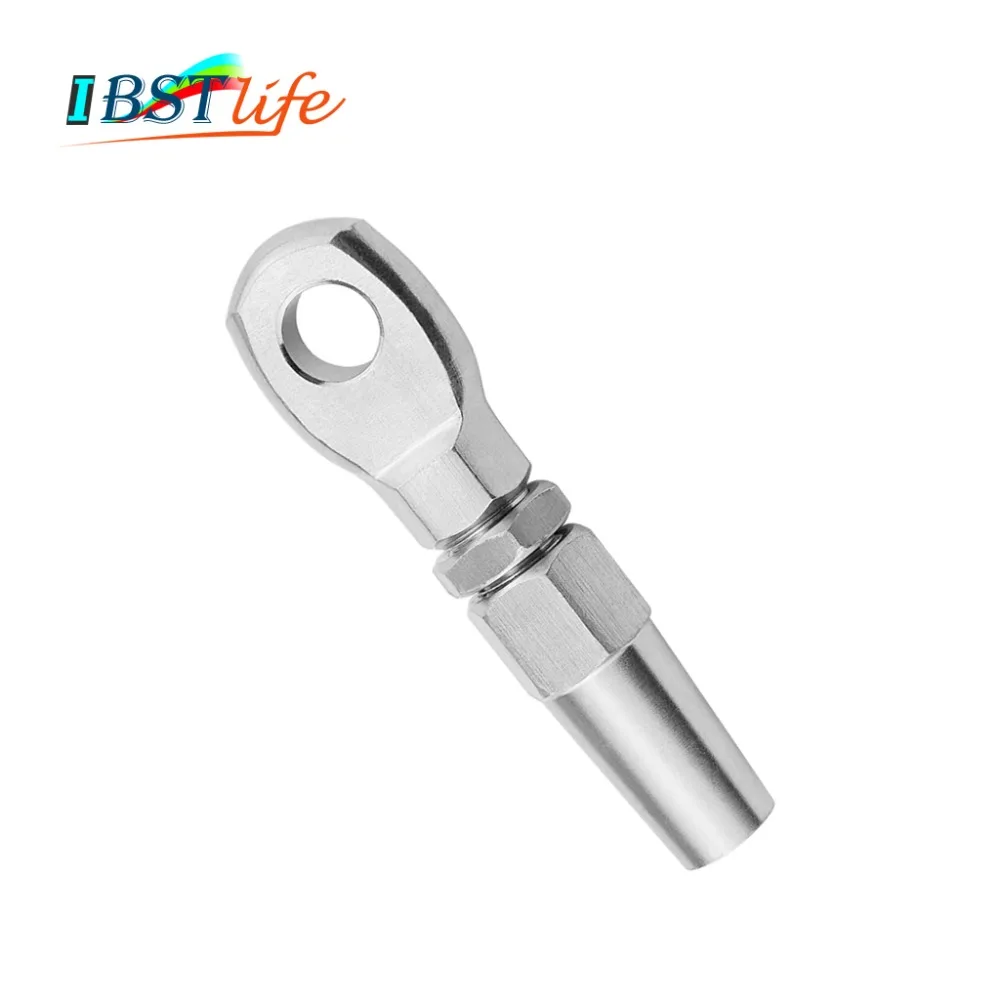 

Marine Grade 316 Stainless Steel 4 5 6mm Swageless Eye Terminal Wire Cable Rope DIY Fitting Rigging Hardware Balustrade kit