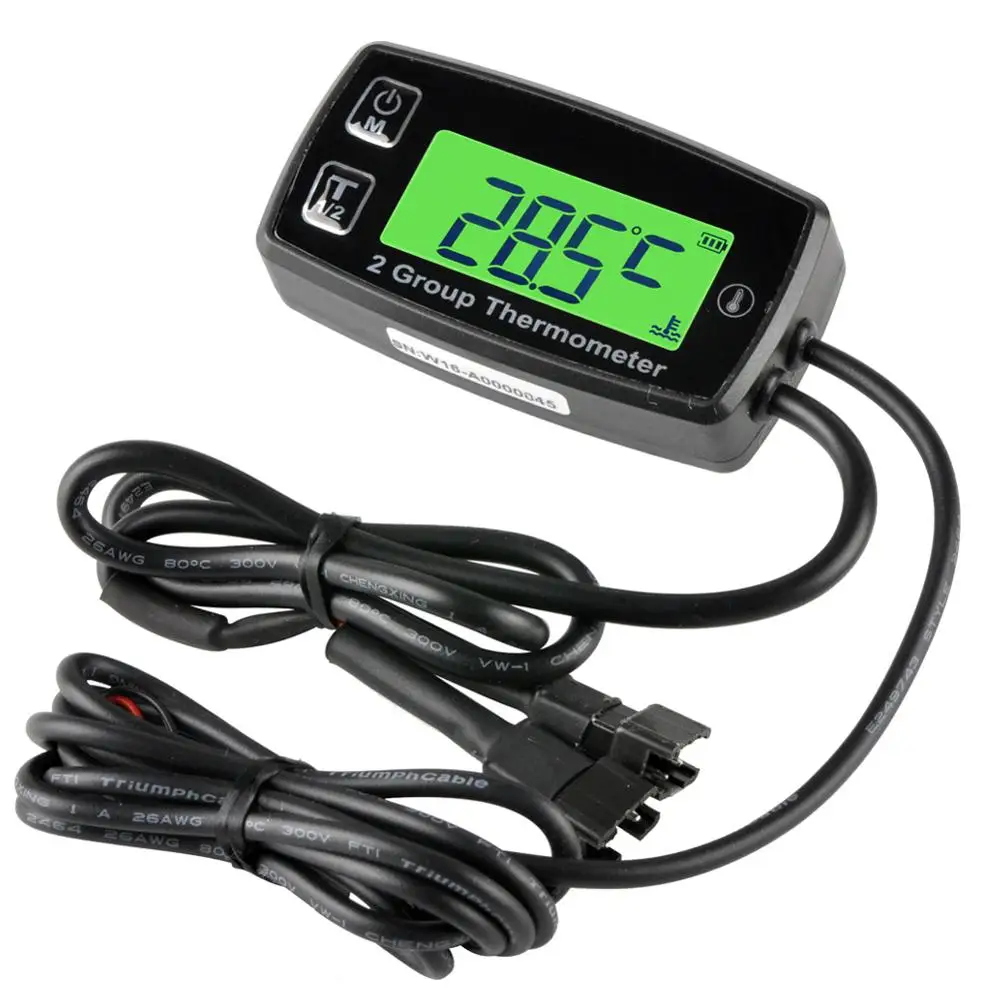 

Digital 2 TEMP METER Thermometer Temperature Meter for Dirt Pit Bike Engine Motor Car Generator Snowmobile Meter Oil Bike Motorc