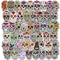 103050pcs cartoon colorful scary skull flower graffiti stickers laptop scooter waterproof guitar decoration toys wholesale
