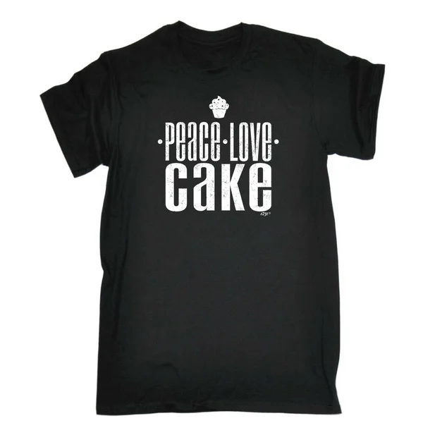 

Funny Novelty T-Shirt Mens tee TShirt - Peace Love Cake