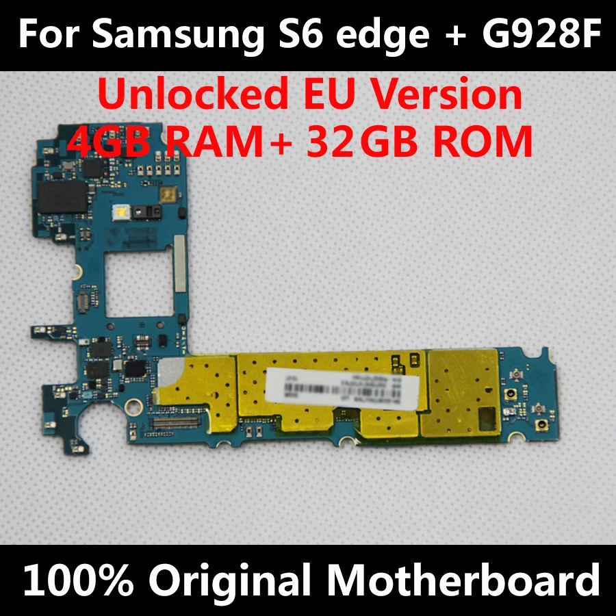 Европейская версия для samsung Galaxy S6 edge plus G928F материнская плата оригинальная разблокированная материнская плата с чипами IMEI Android OS