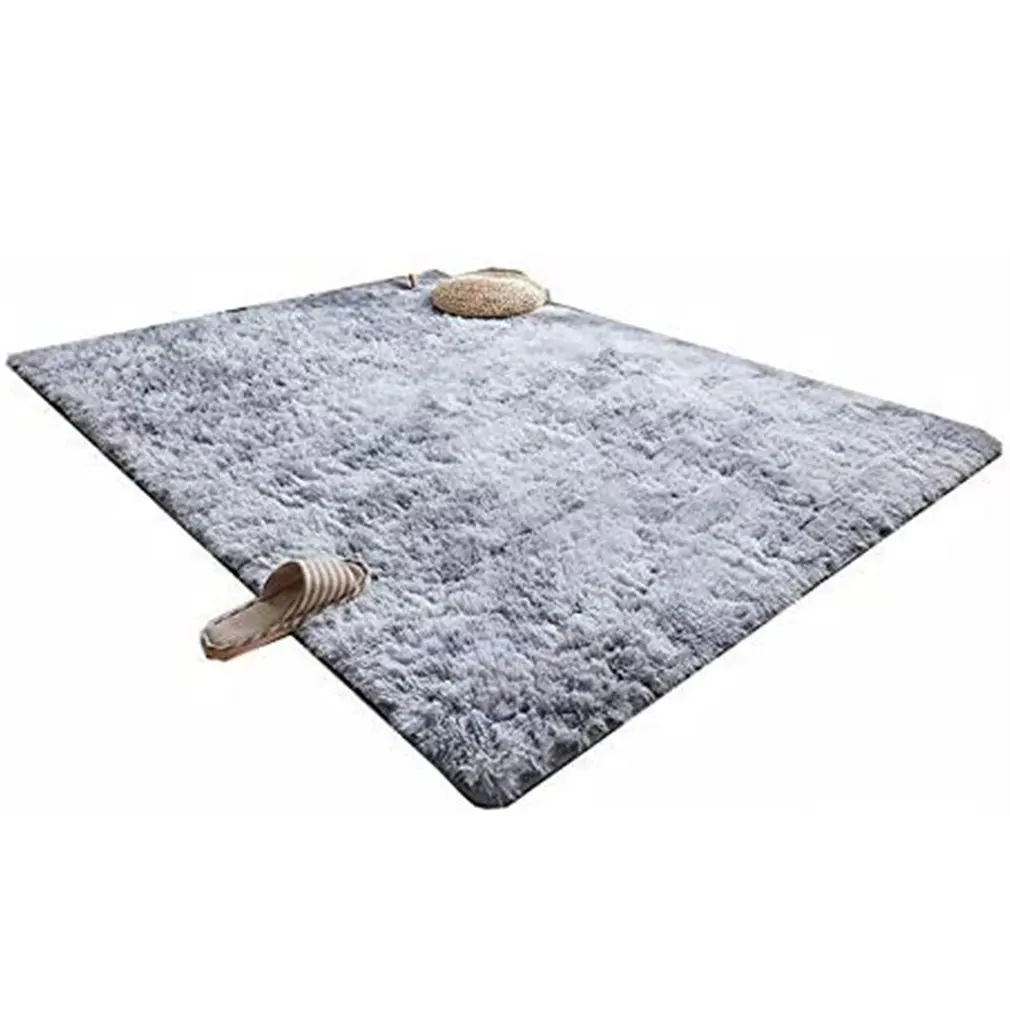 

High Pile Shaggy Rug Long Pile Living Room Easy Care Rug Nordic Coffee Table Blanket Beside Bed In Bedroom