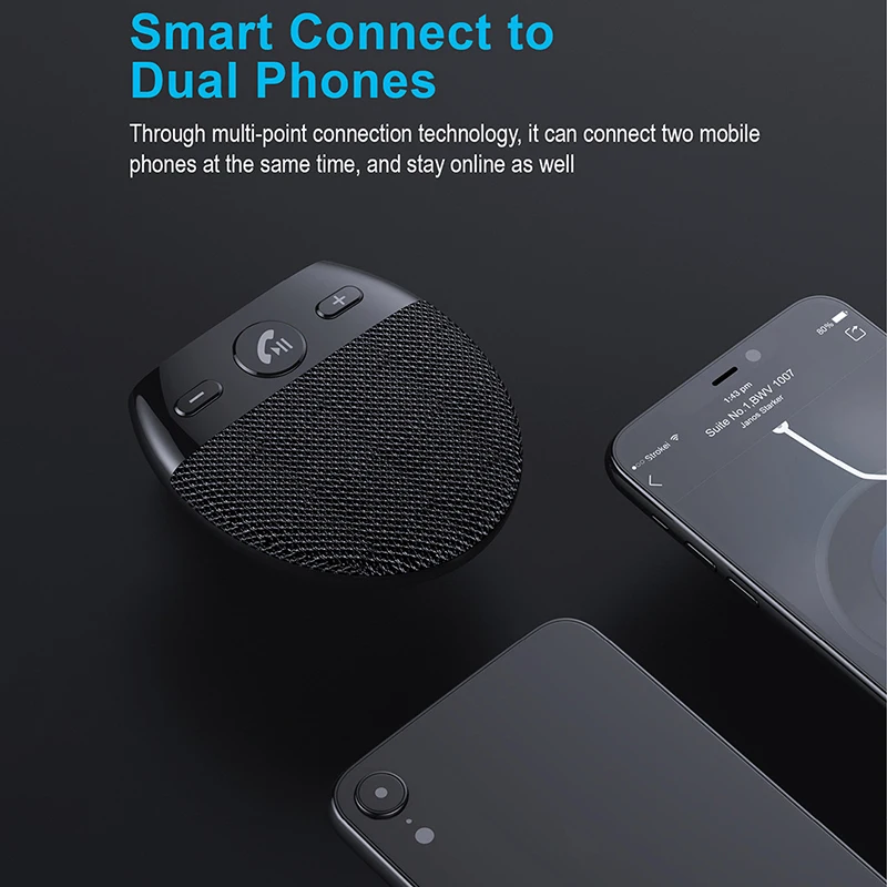 Беспроводная автомобильная система громкой связи Bluetooth V5.0 автомобильный